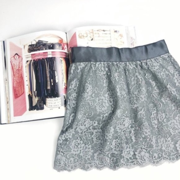 New J.Crew Grey Garden Lace Mini Skirt - Picture 1 of 7